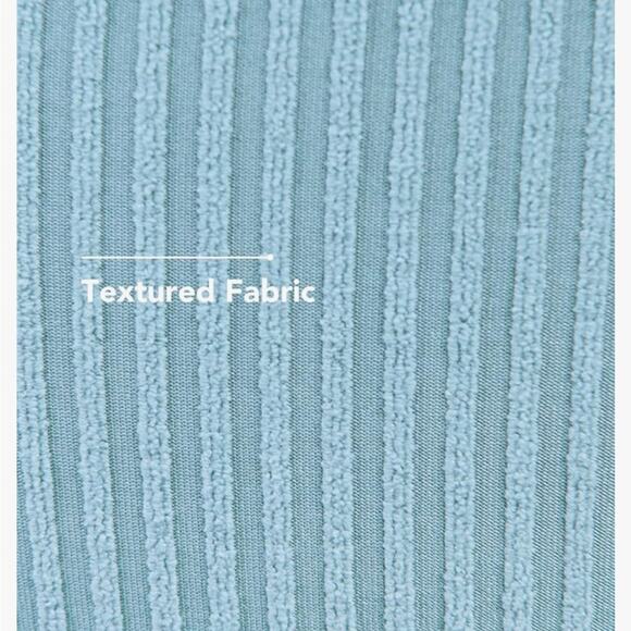 Cupshe Blue Textured Bikini Top Woman Size 0X NWT - Picture 4 of 8